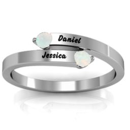 "Soleil" Tipped Bypass Ring