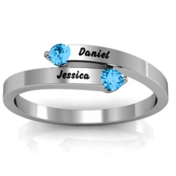 "Soleil" Tipped Bypass Ring