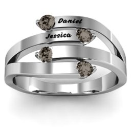 "Connection" Interwoven Stones Ring