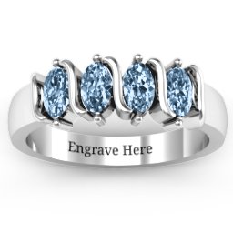 2-5 Oval Stones Ring