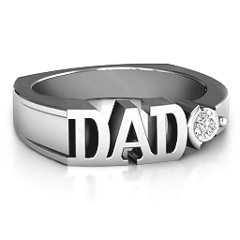 Greatest Dad Birthstone Men's Ring