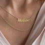 Personalized Name Necklace Layering Set with Paper Clip Chain