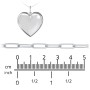 Engravable Heart Locket Necklace Layering Set with Paper Clip Chain