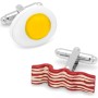 Bacon and Eggs Breakfast Cufflinks