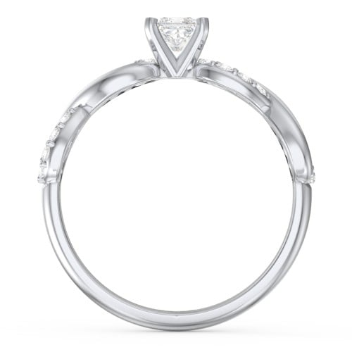 1/4 ct. Princess Gemstone Infinity Engagement Ring with Accent Stones
