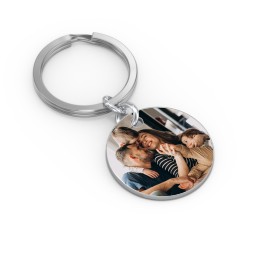 Engravable Photo Round Disc Keychain