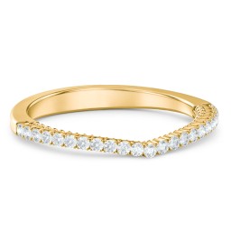 The Brigitte Wedding Band in 10K Solid Yellow Gold