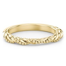 The Rita Wedding Band in 10K Solid Yellow Gold