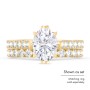 Solitaire Diamond Engagement Ring with Accents and Bow Detail