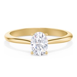 Classic Solitaire Engagement Ring in 10K Solid Yellow Gold