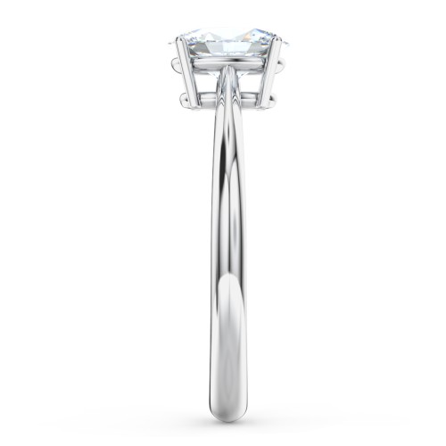 Classic Solitaire Engagement Ring – 14K White Gold