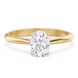 Classic Solitaire Engagement Ring in 10K Solid Yellow Gold