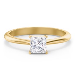 Classic Solitaire Engagement Ring in 10K Solid Yellow Gold
