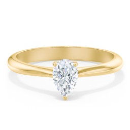Classic Solitaire Engagement Ring in 10K Solid Yellow Gold