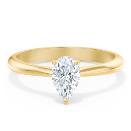 Classic Solitaire Engagement Ring in 10K Solid Yellow Gold