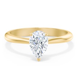 Classic Solitaire Engagement Ring in 10K Solid Yellow Gold