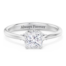 Solitaire Engagement Ring with Vintage Filigree Setting