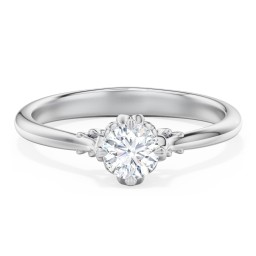 Solitaire Engagement Ring with Vintage Filigree Setting