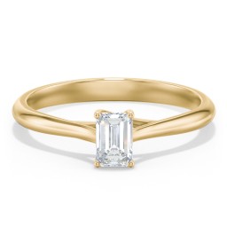 Classic Solitaire Engagement Ring in 10K Solid Yellow Gold