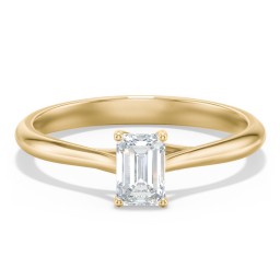 Classic Solitaire Engagement Ring in 10K Solid Yellow Gold