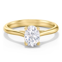 Classic Solitaire Engagement Ring in 10K Solid Yellow Gold