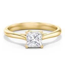 Classic Solitaire Engagement Ring in 10K Solid Yellow Gold