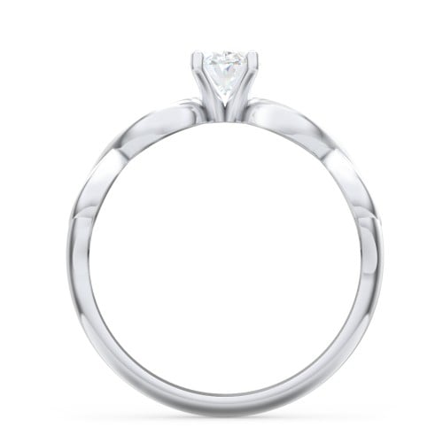 Diamond Solitaire Engagement Ring with Infinity Band