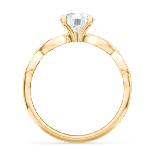 Diamond Solitaire Engagement Ring with Infinity Band