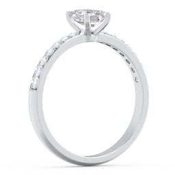 Engagement Ring with Graduated Side Stones