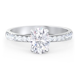 Engagement Ring with Graduated Side Stones