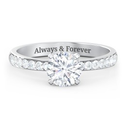 Engagement Ring with Graduated Side Stones