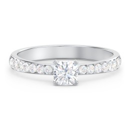 Engagement Ring with Graduated Side Stones