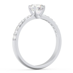 Engagement Ring with Graduated Side Stones