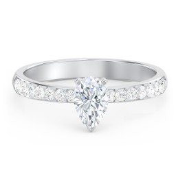 Engagement Ring with Graduated Side Stones