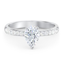 Engagement Ring with Graduated Side Stones