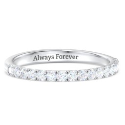 Micro-Pavé Half Eternity Diamond Band
