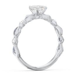 Modern Diamond Twisted Band Ring with Accents