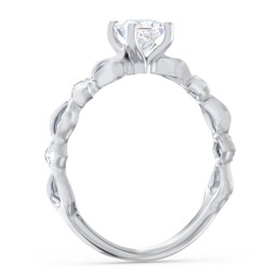 Modern Diamond Twisted Band Ring with Accents