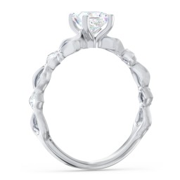 Modern Diamond Twisted Band Ring with Accents