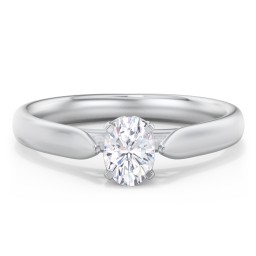 Classic Solitaire Engagement Ring with Cathedral Setting