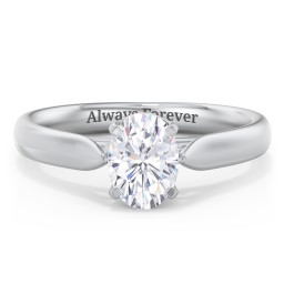 Classic Solitaire Engagement Ring with Cathedral Setting