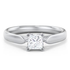 Classic Solitaire Engagement Ring with Cathedral Setting
