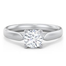 Classic Solitaire Engagement Ring with Cathedral Setting