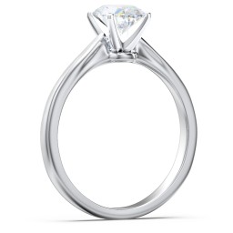 Classic Solitaire Engagement Ring with White Gold Setting
