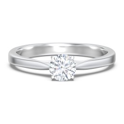 Classic Solitaire Engagement Ring with White Gold Setting