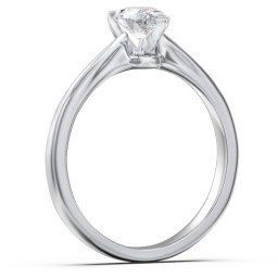 Classic Solitaire Engagement Ring with White Gold Setting