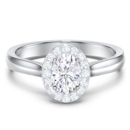 Classic Halo Solitaire Diamond Engagement Ring
