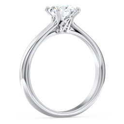 Solitaire Diamond Engagement Ring with Personalized Initials