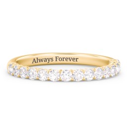 Classic Shared Prong Half Eternity Wedding Band - 1/2 ct. tw. in 10K Solid Yellow Gold