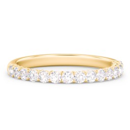 Classic Shared Prong Half Eternity Wedding Band - 1/2 ct. tw. in 10K Solid Yellow Gold